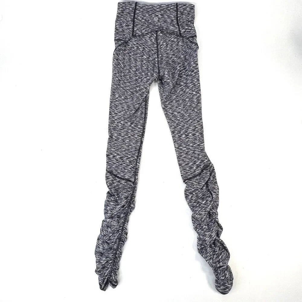 Lululemon Ready To Rulu Tights Spaced Out Space Dye Black & White Size 2